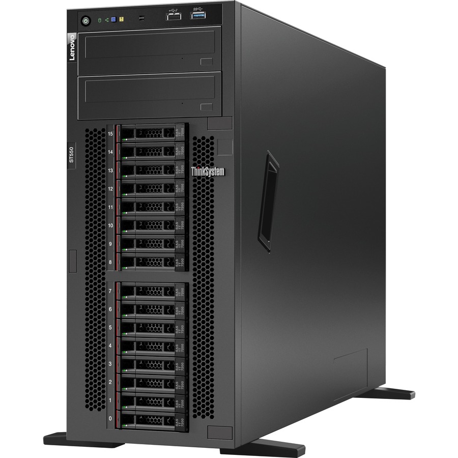 Lenovo ThinkSystem ST550 7X10A0B3NA 4U Tower Server - 1 x Intel Xeon Silver 4210 2.20 GHz - 16 GB RAM - 12Gb/s SAS, Serial ATA/600 Controller