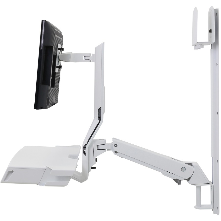 Ergotron StyleView Wall Mount for Monitor, Keyboard, Bar Code Scanner, CPU, Mouse - White