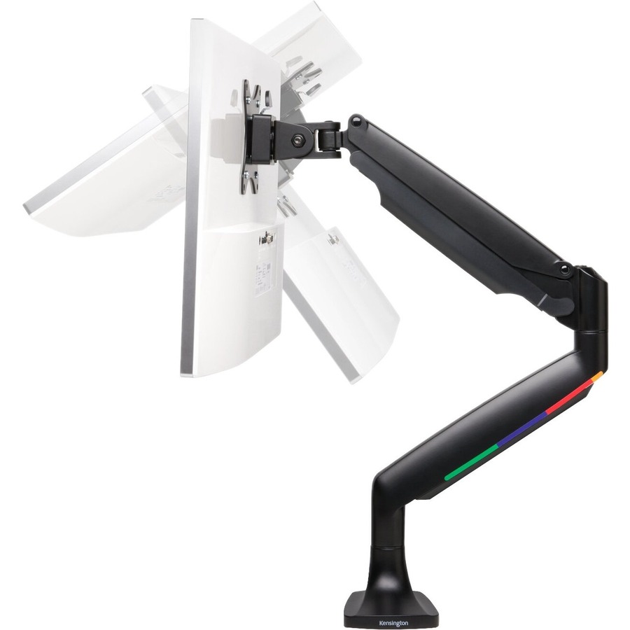 Kensington SmartFit Mounting Arm for Monitor, Flat Panel Display, Curved Screen Display - Black - Landscape/Portrait
