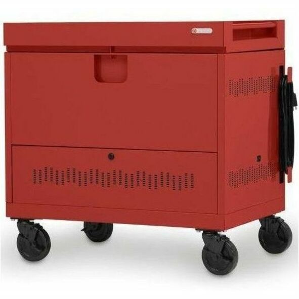 Bretford CUBE Toploader Cart - TVTL40PAC - 4 Casters - 5" Caster Size - Maroon - For 40 Devices