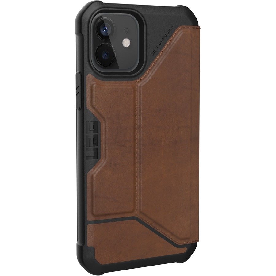 Urban Armor Gear Metropolis Carrying Case (Folio) Apple iPhone 12, iPhone 12 Pro Smartphone - LTHR ARMR Brown