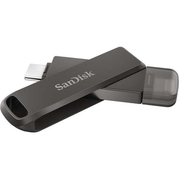 SANDISK IXPAND FLASH DRIVE LUXE SDIX70N 128GB BLACK IOS/ANDROID LIGHTNING AND TYPE C USB3.1 2Y