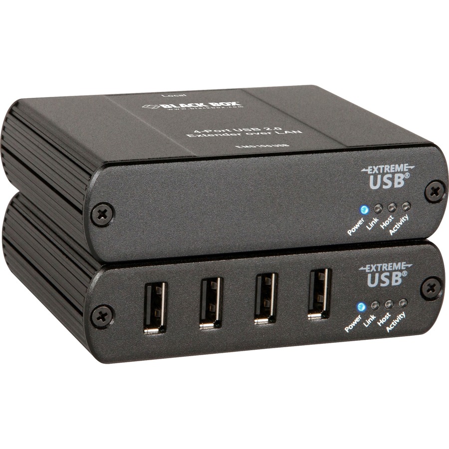 Black Box KVM-over-IP Switchable Extender Kit - LAN, 4-Port, 100m