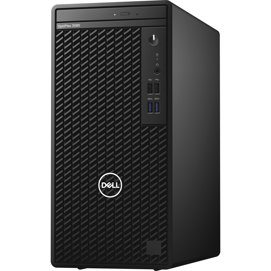 Dell OptiPlex 3000 3080 Desktop Computer - Intel Core i5 10th Gen i5-10505 Hexa-core (6 Core) 3.20 GHz - 8 GB RAM DDR4 SDRAM - 256 GB NVMe M.2 PCI Express M.2 SSD - Mini-tower - Black