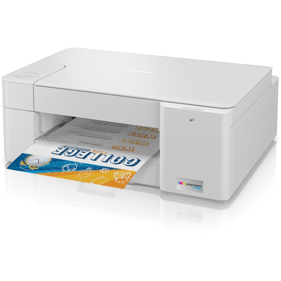 Brother INKvestment Tank MFC-J1205W Wireless Inkjet Multifunction Printer-Color-Copier/Scanner-1200x6000 Print-2500 Pages Monthly-150 sheets Input-Color Scanner-2400 Optical Scan-Wireless LAN-Mopria-Apple AirPrint-Wi-Fi Direct-Brother Mobile Connect