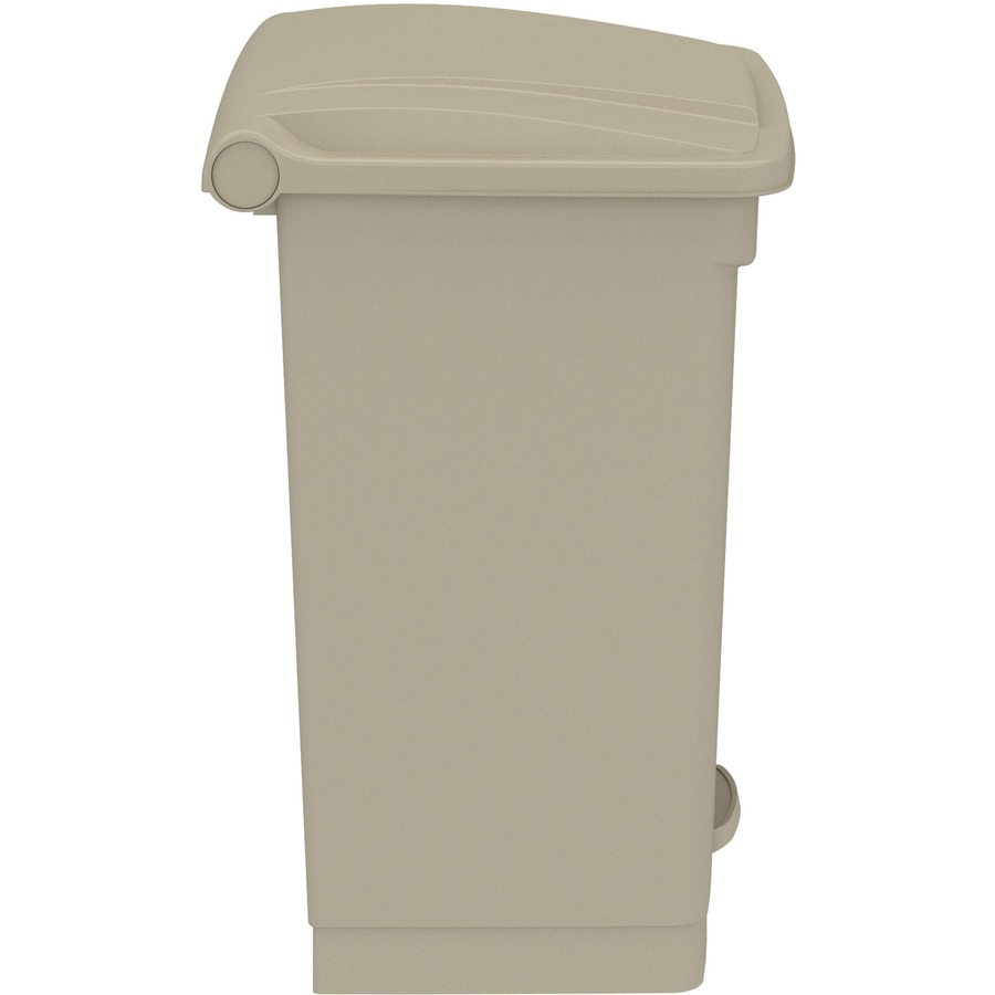 Rubbermaid Commercial Products Polyethylene 18-Gallon Fire-Safe Step-On  Receptacle, Rectangular, Beige