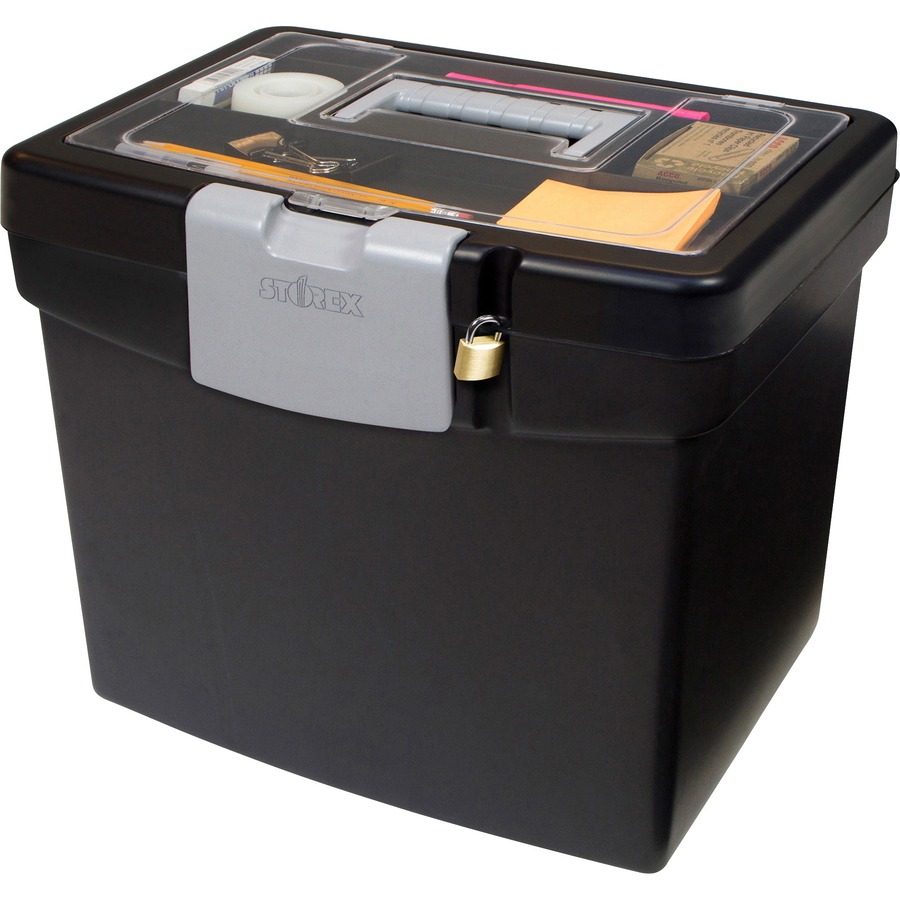 Picture of Storex Portable File Storage Box with XL Lid