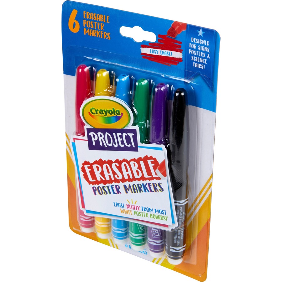 Crayola Poster Markers, Washable, Chisel Tip, School Supplies