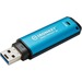 IronKey Vault Privacy 50 Series 32GB USB 3.2 (Gen 1) Type A Flash Drive - 32 GB - USB 3.2 (Gen 1) Type A - 250 MB/s Read Speed - 180 MB/s Write Speed - Blue - 256-bit AES - 5 Year Warranty - TAA Compliant