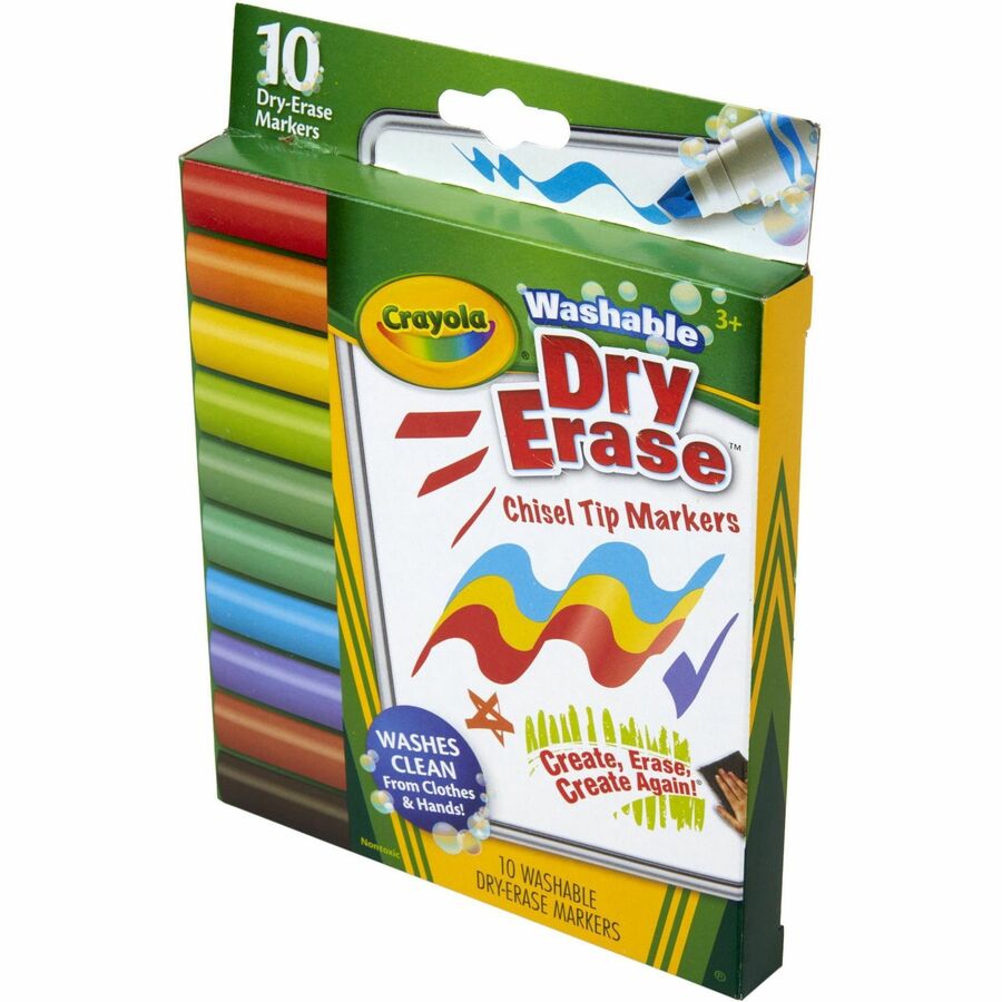 Crayola Washable Dura-Wedge Tip Dry-Erase Markers