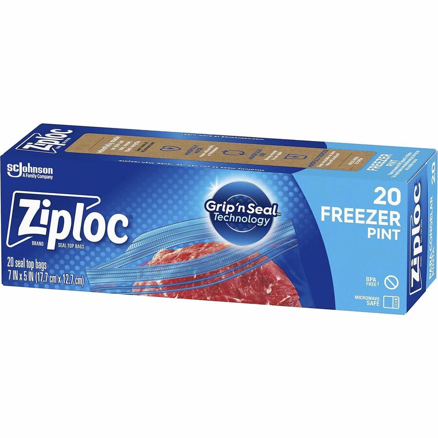 Ziploc Seal Top Bags, Freezer, Pint - 20 bags