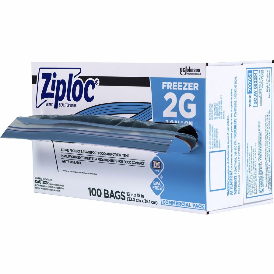 Ziploc 2-Gallon Freezer Bags Extra Large Size - 2 gal - 13 Width