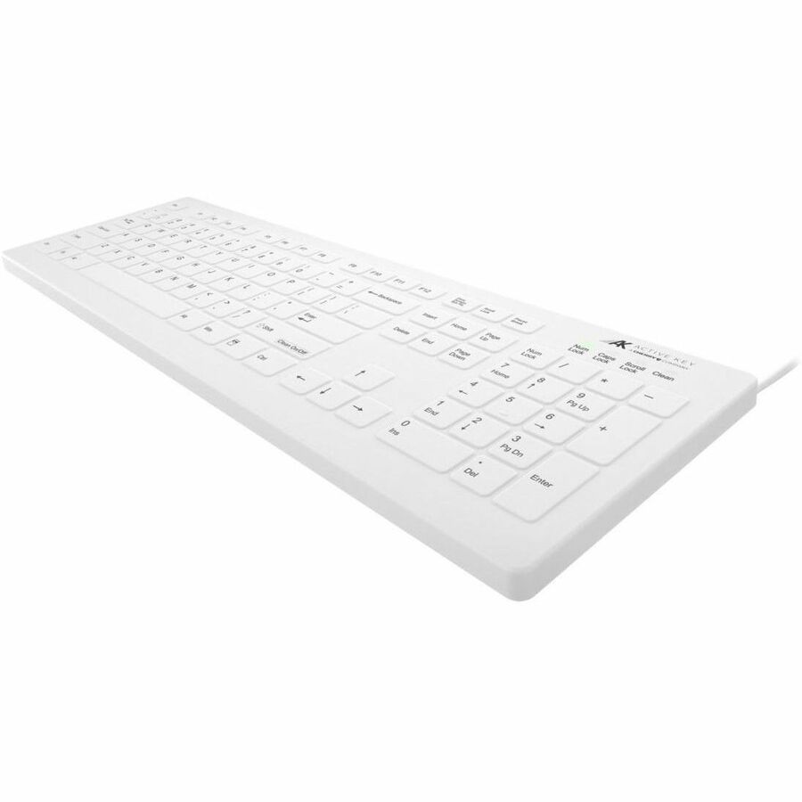 AK-C8112 Medical Keyboard - Detachable Cable, US Layout, (CF/WIN RIGHT), White