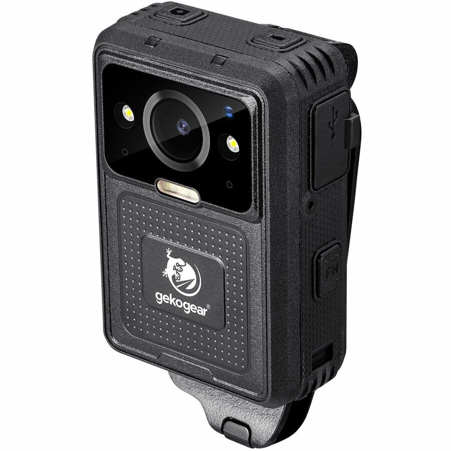 Adesso AEGIS 400 4K Ultra HD body cam with 140 degree lens and LCD screen — left view