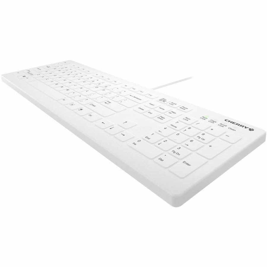 CHERRY AK-C8112 Medical Keyboard - Permanent Cable, US Layout, (CF/WIN LEFT), White