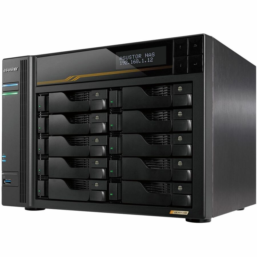 Asustor Lockerstor 10 Gen3 AS6810T 10 Bay NAS, Quad-Core 2.3GHz