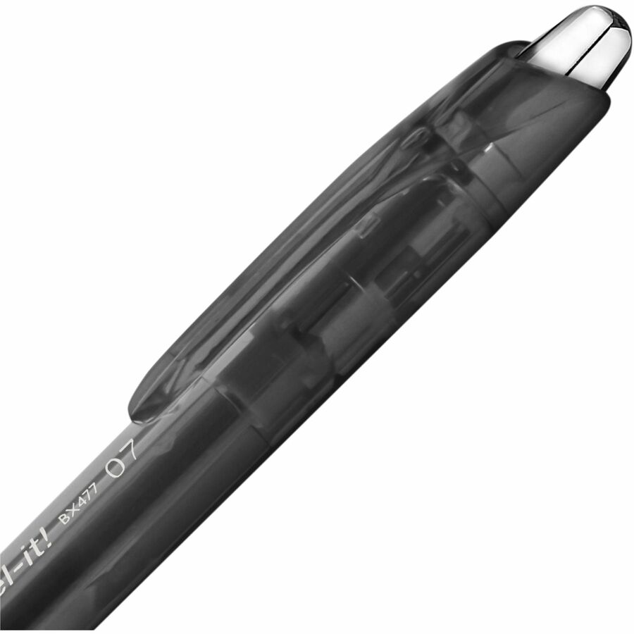 Pentel Feel-It! Retractable Ballpoint Pen, (0.7mm), Black Ink