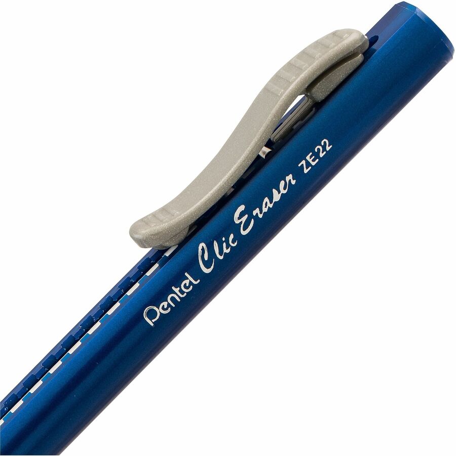 Pentel Clic Eraser Grip Retractable Eraser with Grip, Blue Barrel