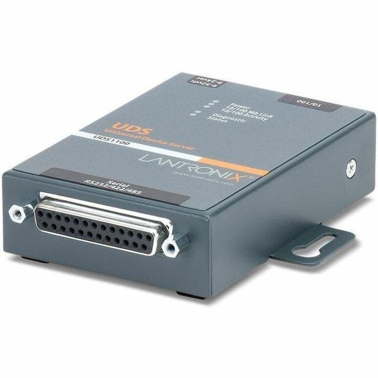 Lantronix UDS1100 - One Port Serial (RS232/ RS422/ RS485) to IP Ethernet Device Server - UL864, US Domestic 110VAC