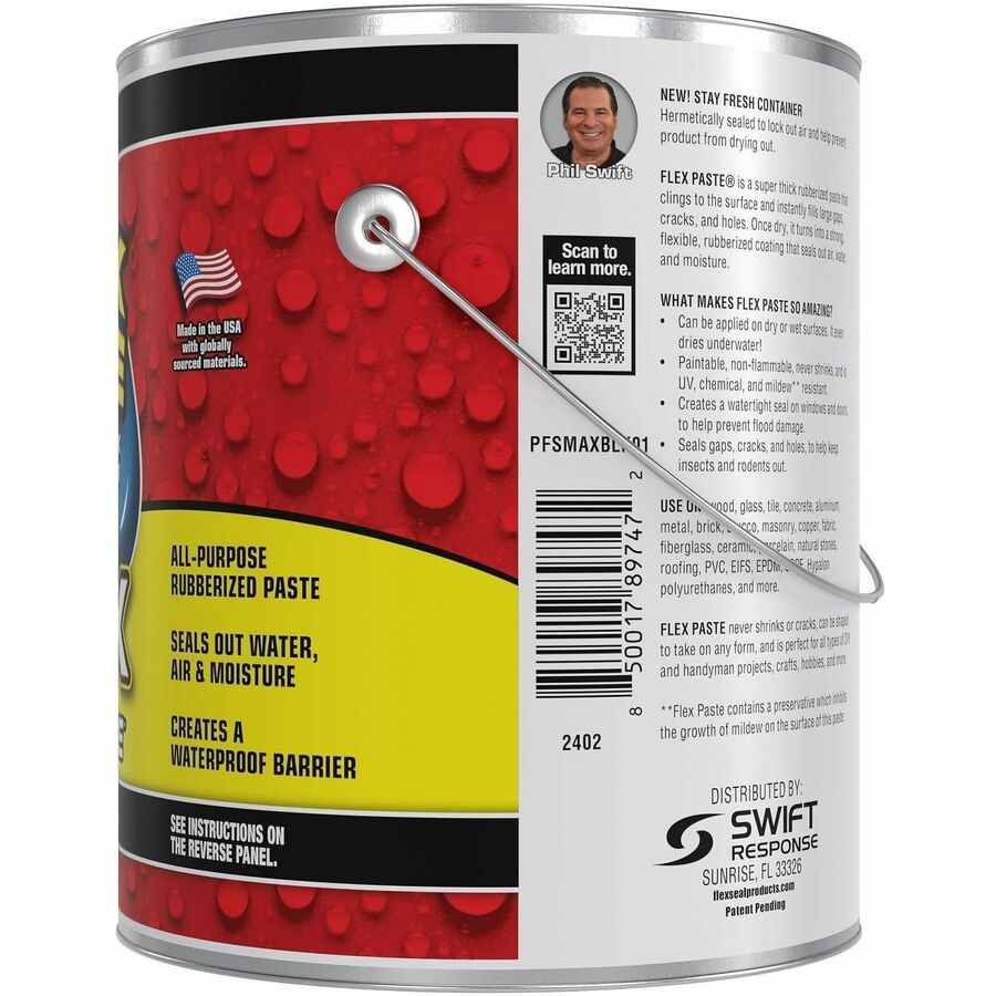 FLEX SEAL Flex Paste - Black - 12 lb - 1 10