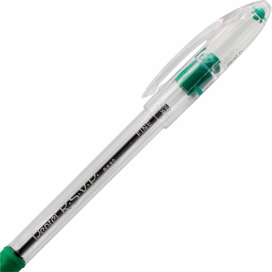 Pentel R.S.V.P. Ballpoint Pen, (0.7mm), Green Ink