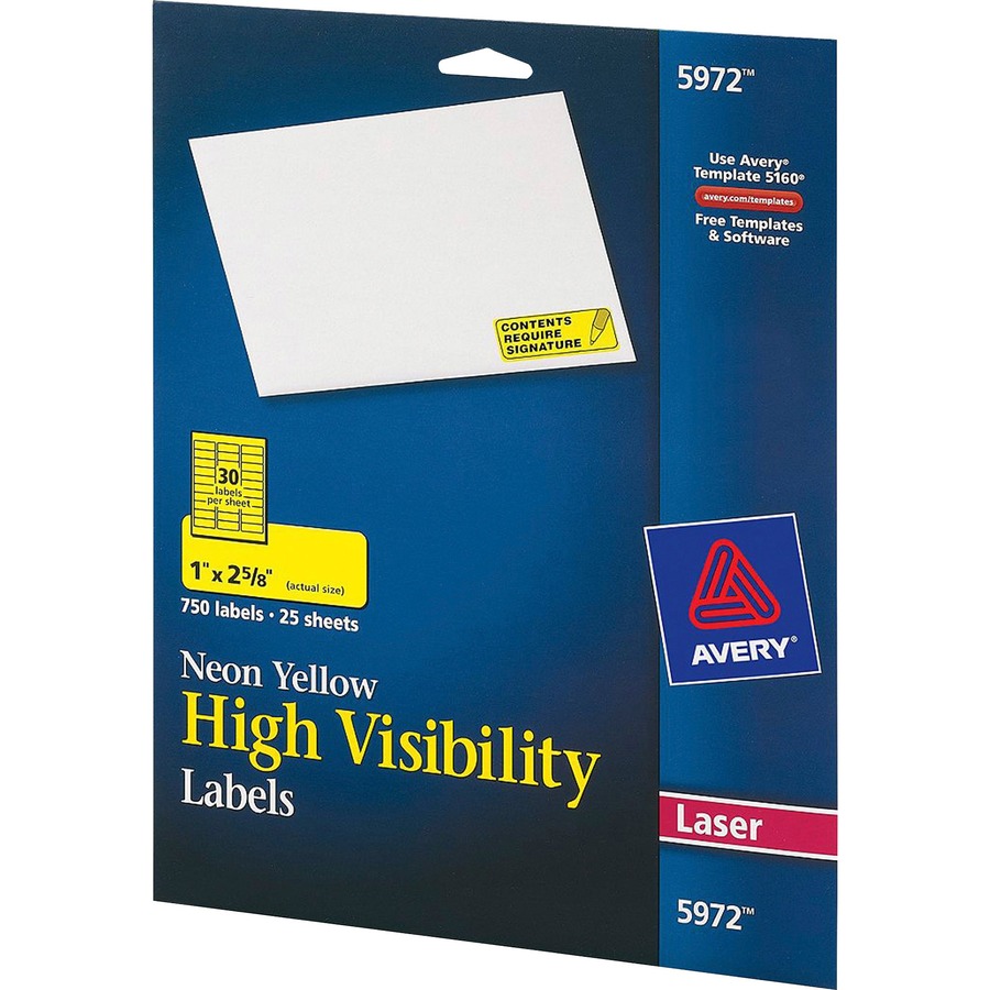 Avery 5972, Avery High Visibility Labels, AVE5972, AVE 5972 Office