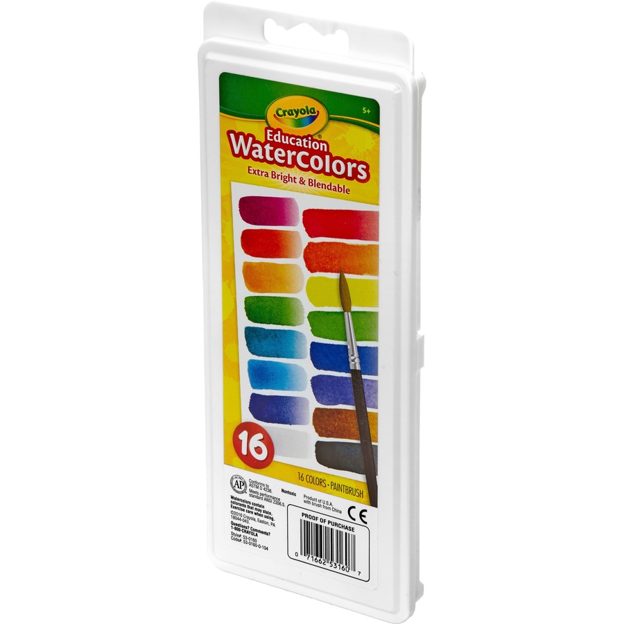 Crayola Educational Water Colors Oval Pans - Zerbee