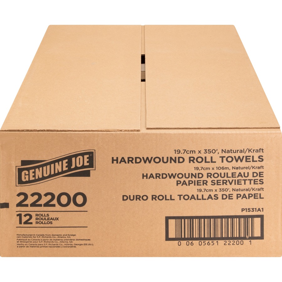 Genuine Joe Hardwound Roll Paper Towels