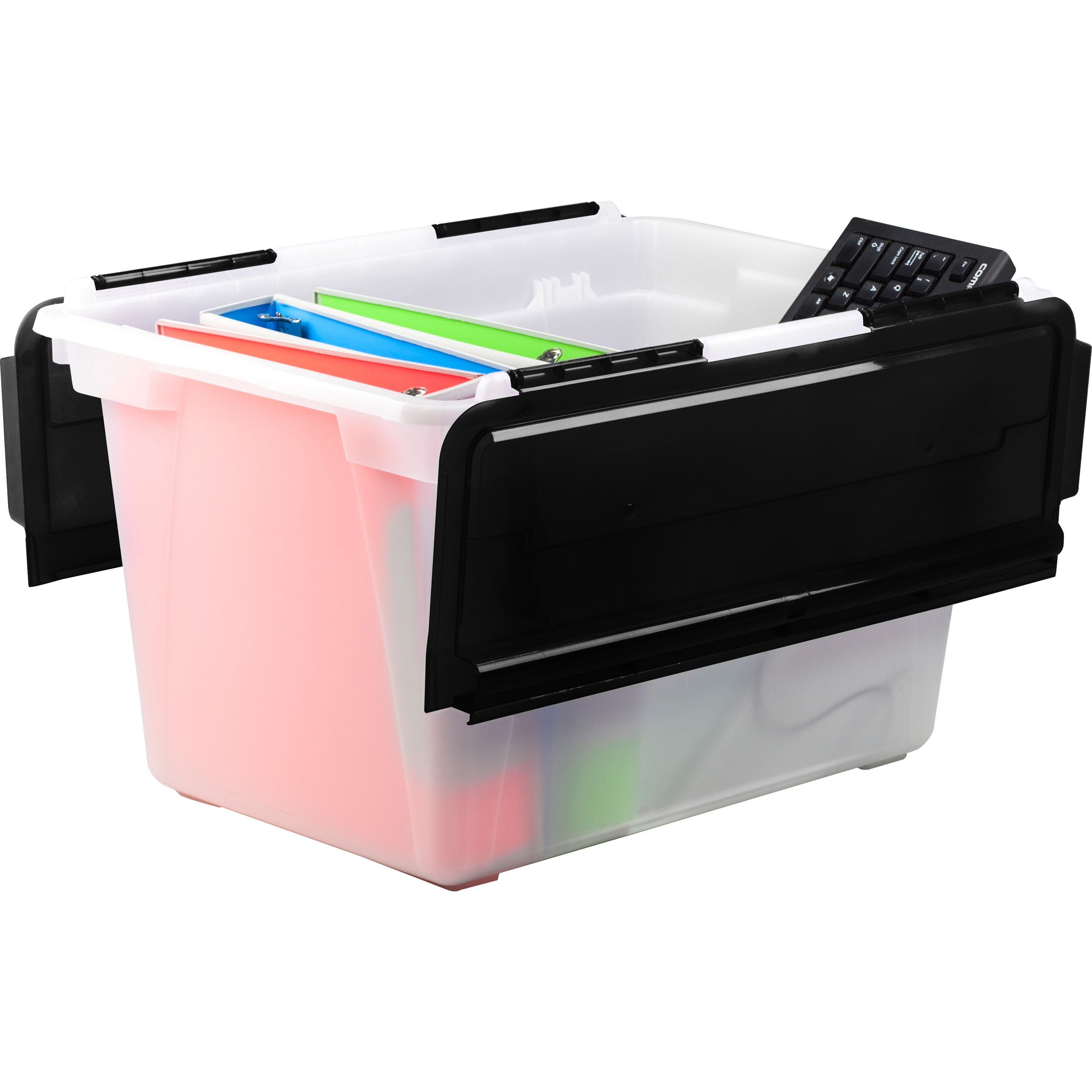 Storex Swing Top File Storage Tote One Source Office Supplies