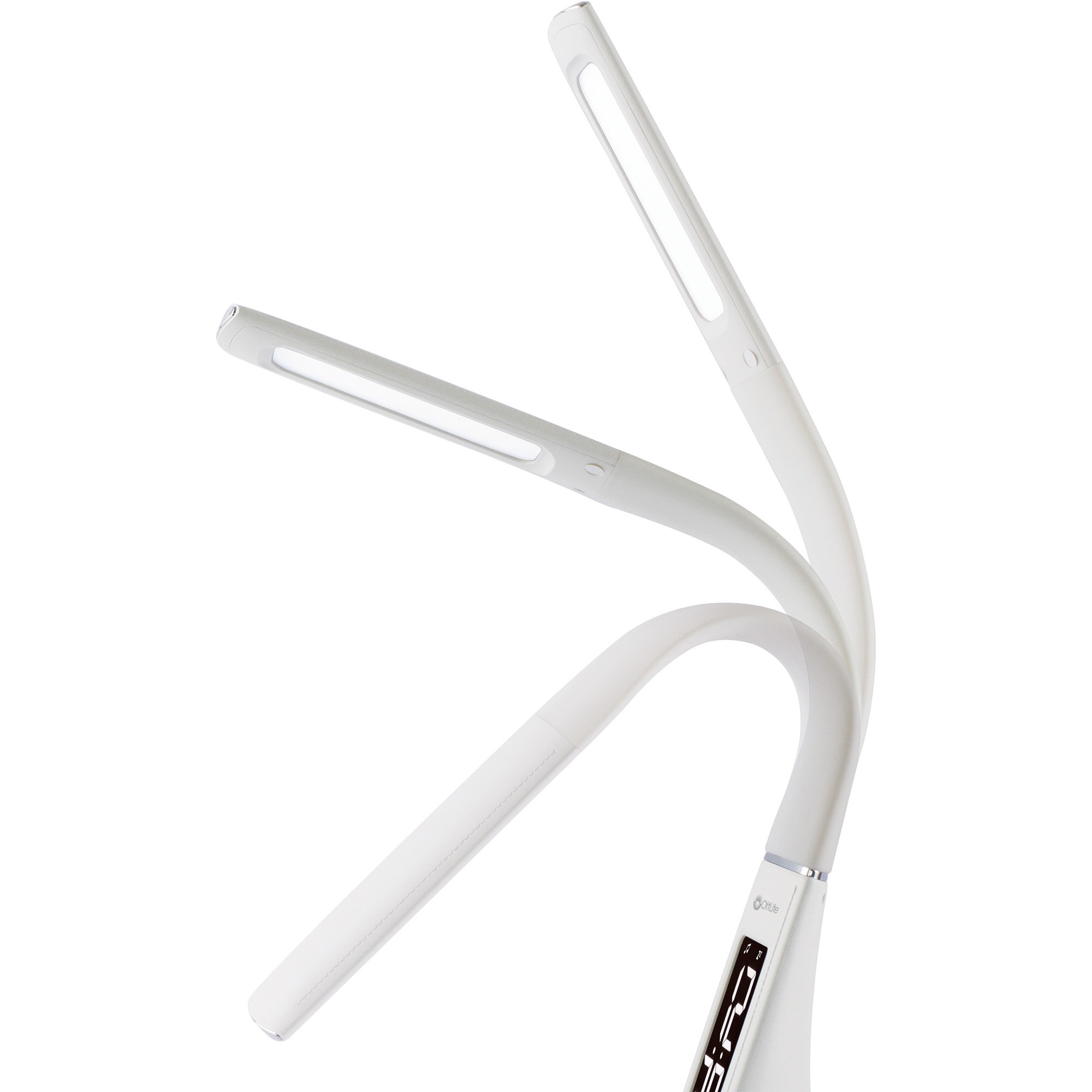 OttLite Thrive LED Desk Lamp with Clock and Sanitizing Crawford