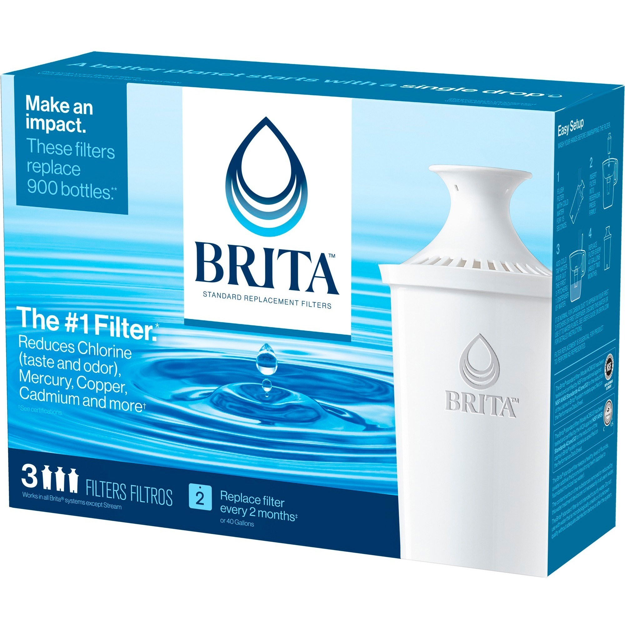 Brita Filters, Replacement - 3 filters