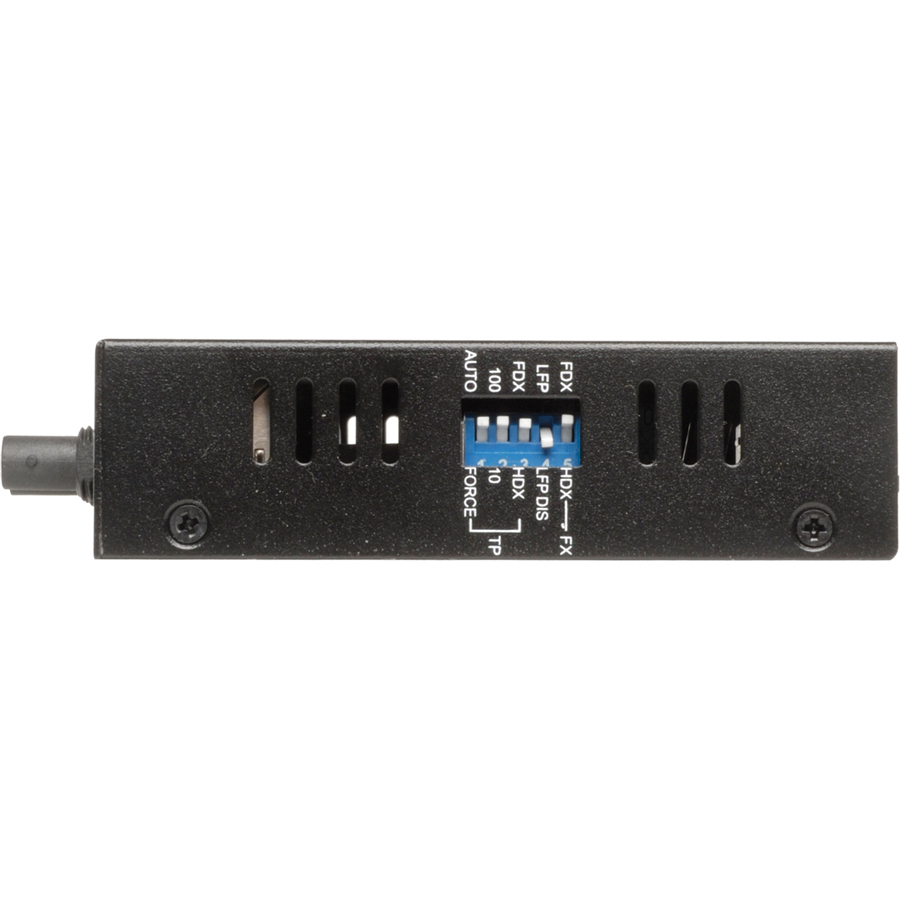 Eaton N784-001-SC 10/100 Mbps Ethernet to fiber media converter with SC single-mode support — left view