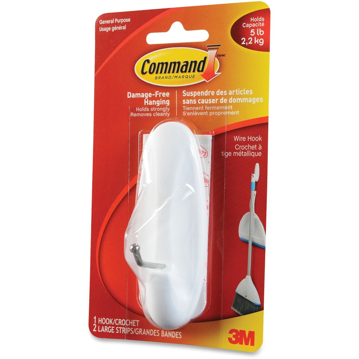 3M Small Hooks with Command Adhesive - 453.6 g Capacity - for