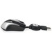 Verbatim Mini Travel Optical Mouse - Black - Optical - Cable - Black - 1 Pack - USB - 1000 dpi - Scroll Wheel - 3 Button(s)