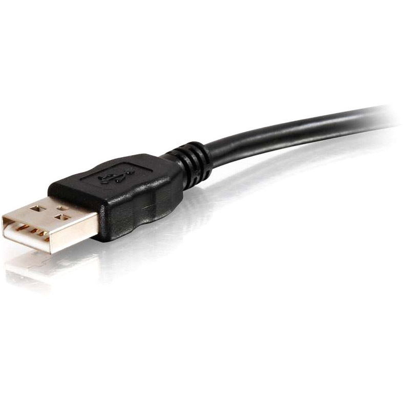 C2G 12m USB 2.0 A/B active cable for extended device connections — left view