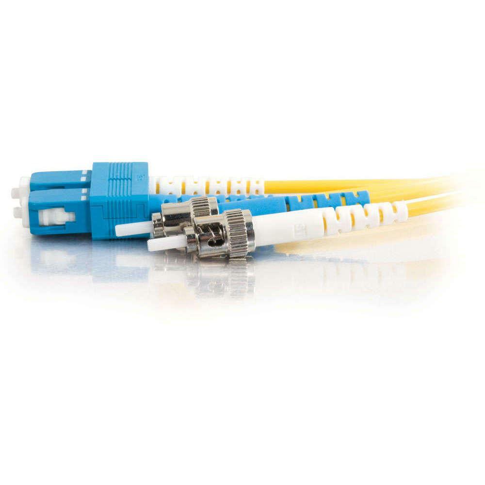Black Monoprice Cat5e 10 ft Ethernet patch cable with FlexBoot snagless RJ45 connectors — left view
