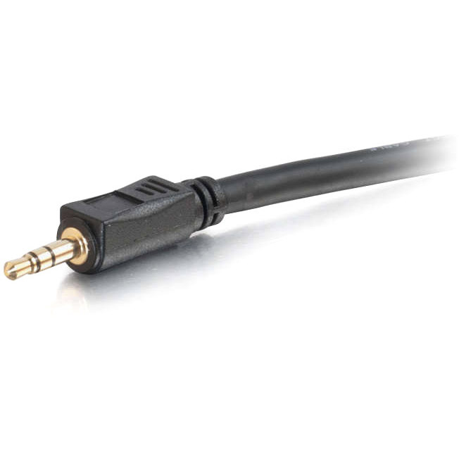 Black 1.5 ft DB9 male to 3.5 mm adapter cable from C2G — left view