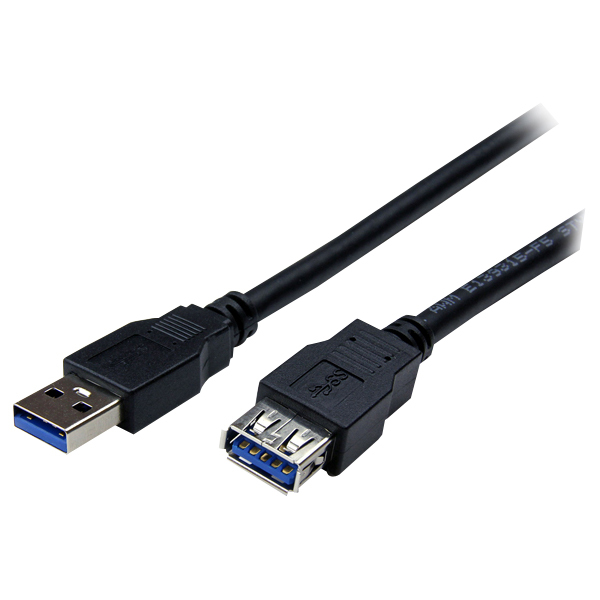 StarTech.com 1m Black SuperSpeed USB 3.0 Extension Cable A To A - M/F ...