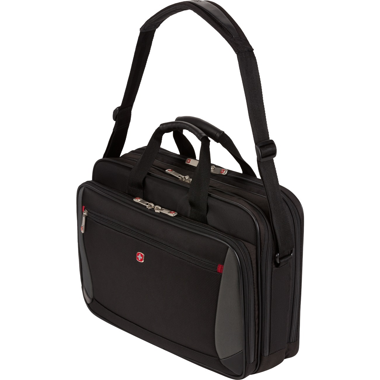 WENGER & SWISSGEAR BY GROUP III WENGER MAINFRAME CASE TRIPLE GUSS 15.6IN LAPTOP BLACK — left view