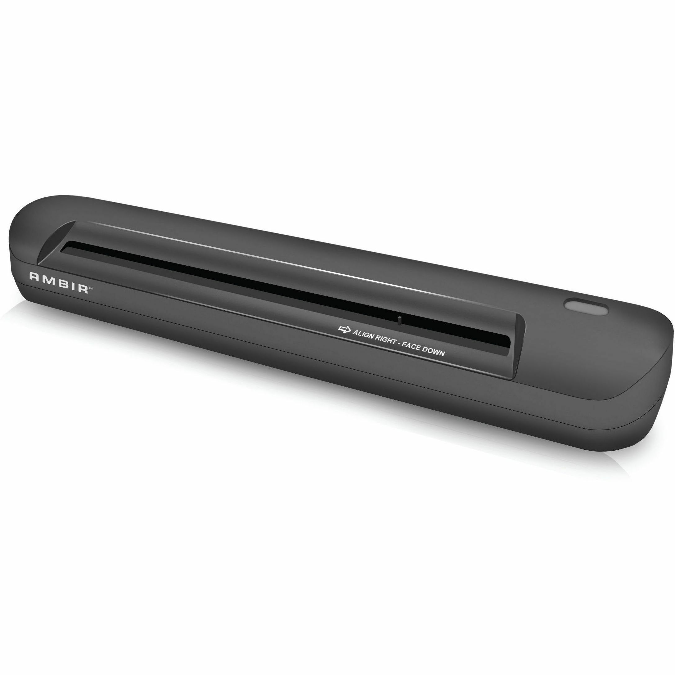 Ambir TravelScan Pro PS600-PRO portable simplex document and ID scanner with AmbirScan 3.1 Pro software — left view