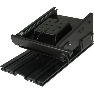 Havis C-MD-301 computer mount motion device slide rail system for secure equipment positioning — left view