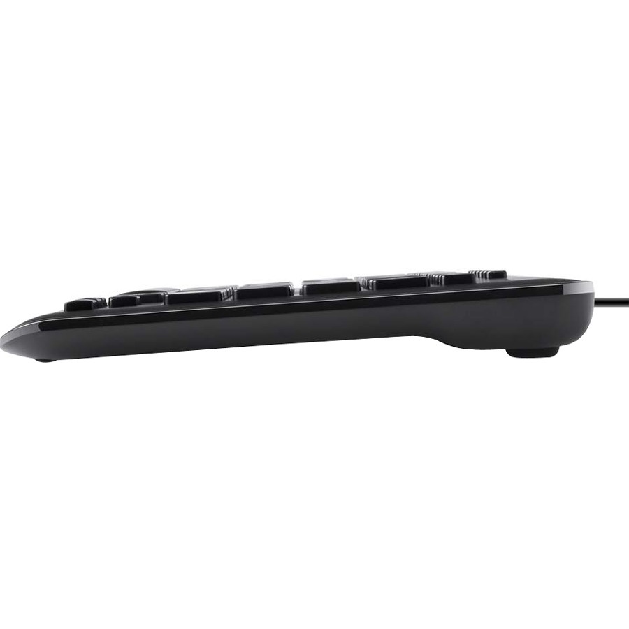 Belkin wired iPad keyboard with Lightning connector, full-size keys, and multimedia controls — left view
