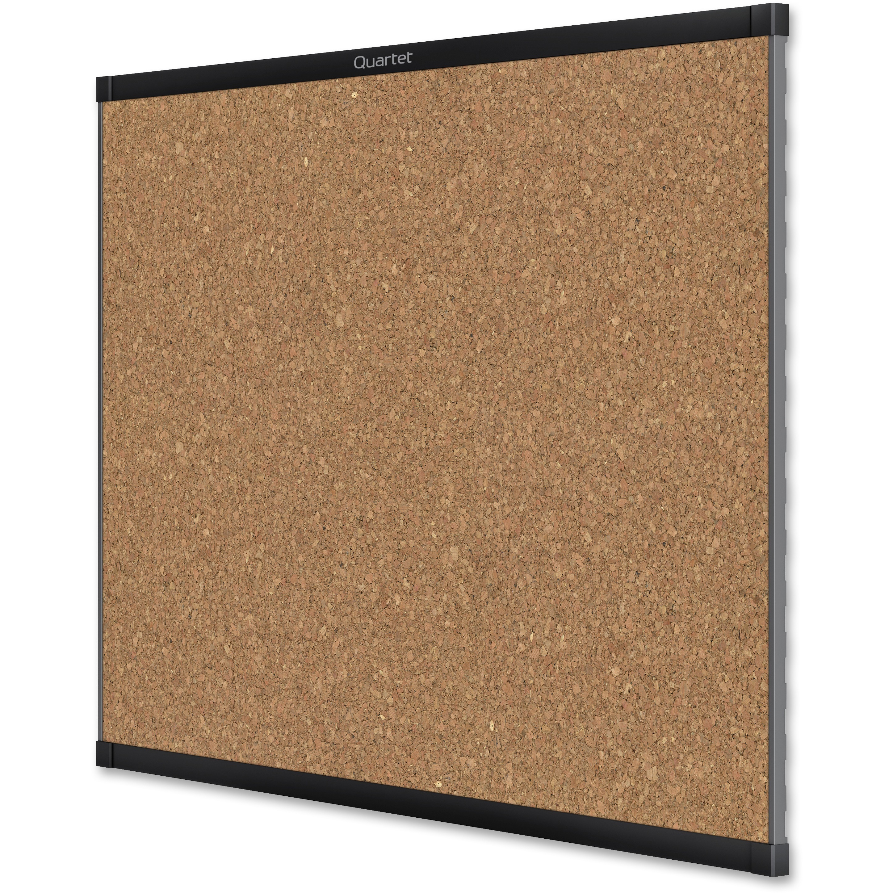 Quartet® Prestige® 2 Cork Bulletin Board, 6' x 4', Black