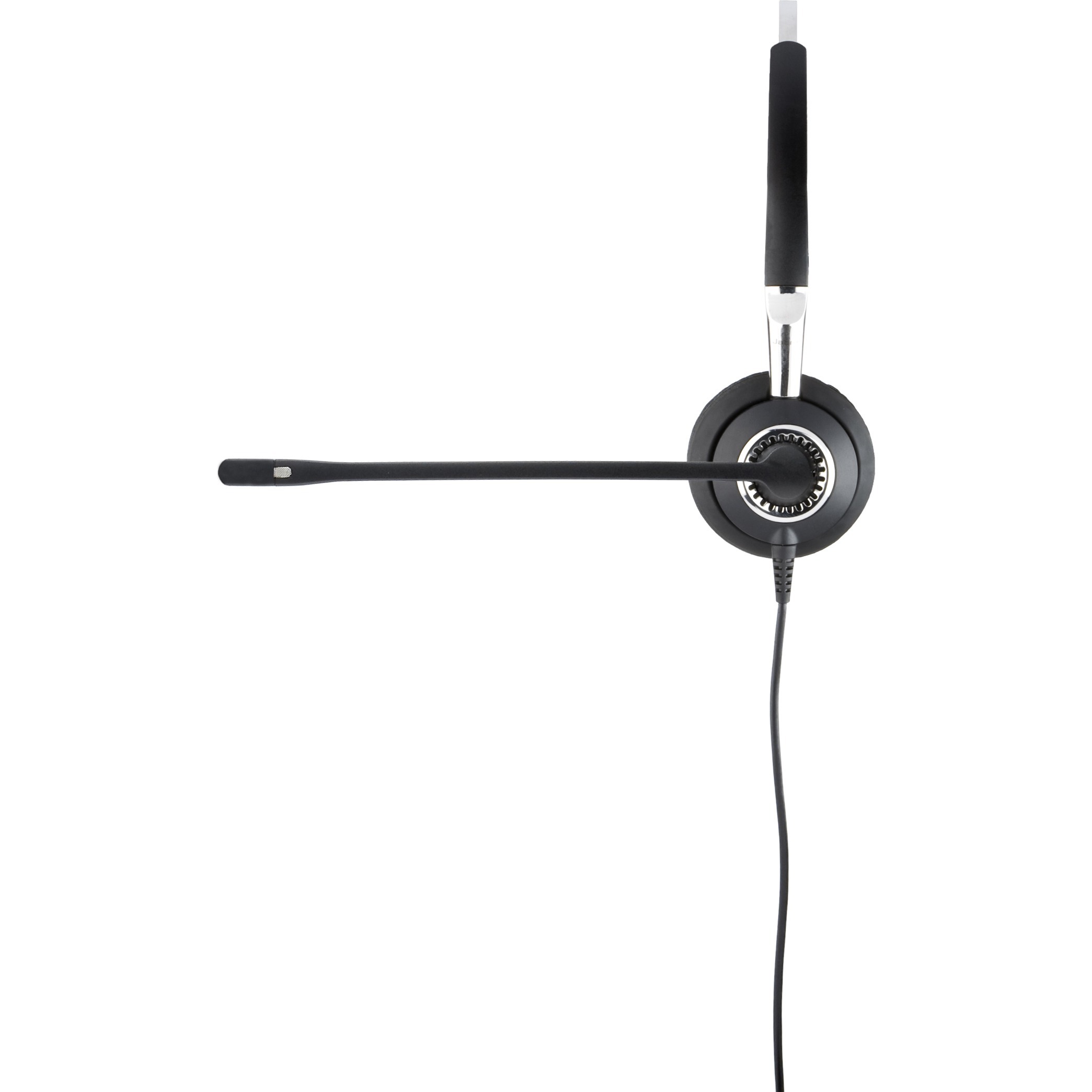 Jabra BIZ 2400 II Mono 3-1 wired monaural headset with over-the-head design and Quick Disconnect — left view