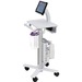 Ergotron StyleView Tablet Cart, SV10 - 11.11 kg Capacity - 4 Casters - 3" (76.20 mm) Caster Size - Metal, Steel - White, Aluminum
