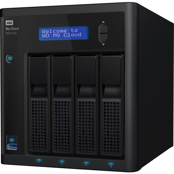 WD 8TB Network Attached Storage My Cloud PR4100 Pro NAS (WDBNFA0080KBK-NESN)