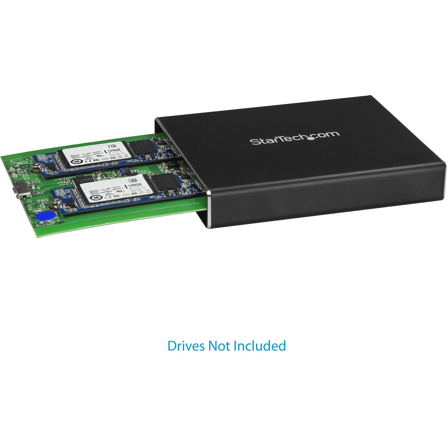 Dual M.2 Enclosure - RAID - M.2 NGFF SATA SSD Enclosure - USB 3.1 (10 Gbps) - USB-C & USB-A External Enclosure - Aluminum