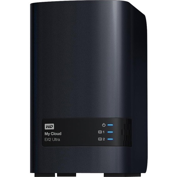 WD 20TB Network Attached Storage My Cloud EX2 Ultra 2-Bay NAS - Media Server with transcoding (WDBVBZ0200JCH-NESN)