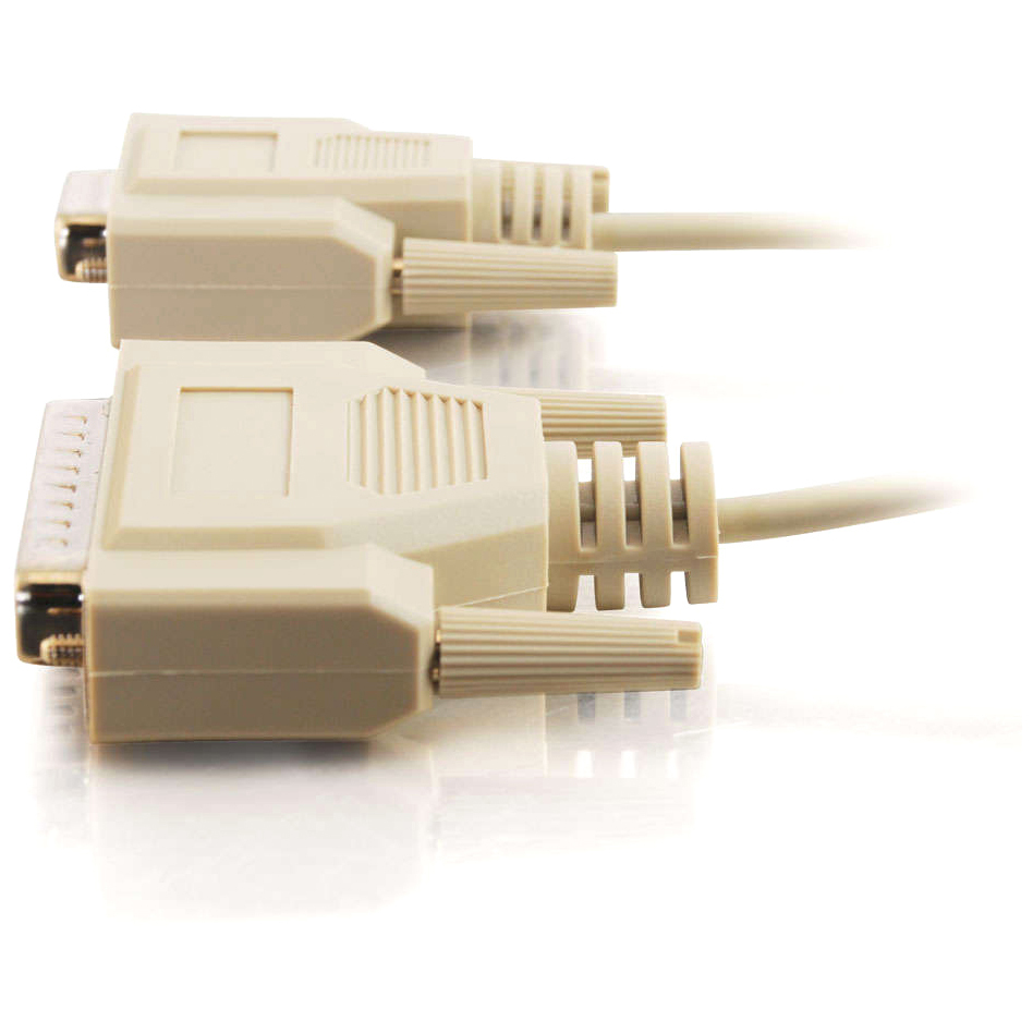 LEGRAND AV -  C2G 6FT NULL MODEM CABLE DB25M (PC) TO DB9F (AT) SERIAL PRINTER CABLE — left view