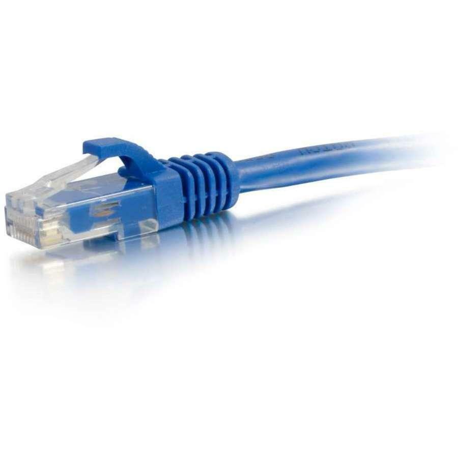 Blue 3 ft Legrand AV C2G Cat 6 snagless RJ45 male-to-male patch cable 25 pack — left view